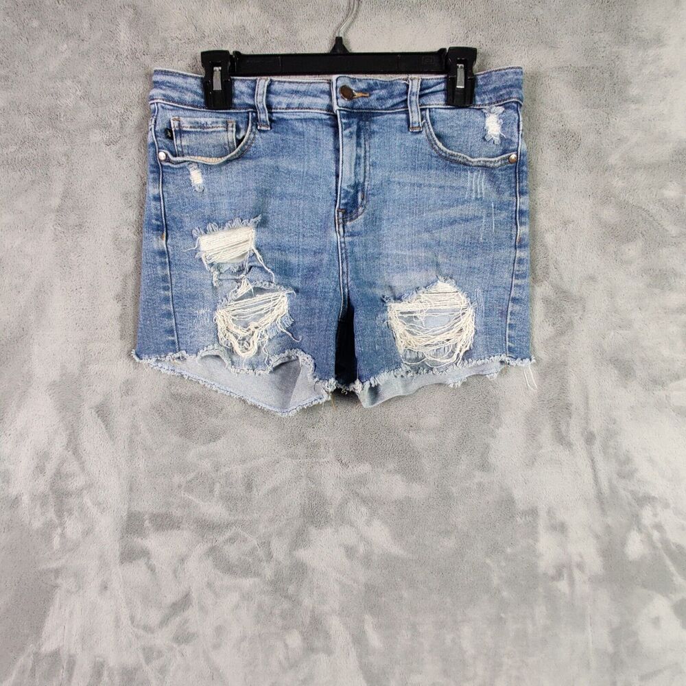 Judy Blue Distressed Blue Jean Shorts